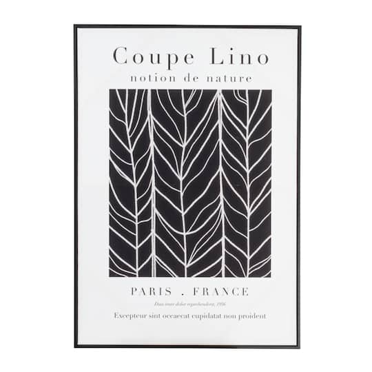 Black &#x26; White Coupe Lino Canvas Framed Wall D&#xE9;cor
